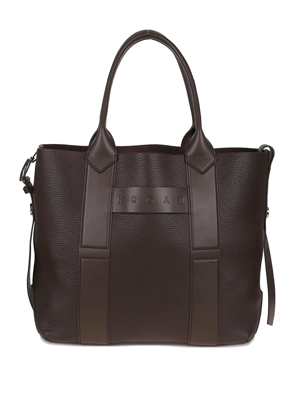 Hoganleather panelled shoulder bag