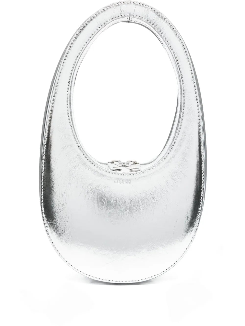 Copernioval-frame leather shoulder bag