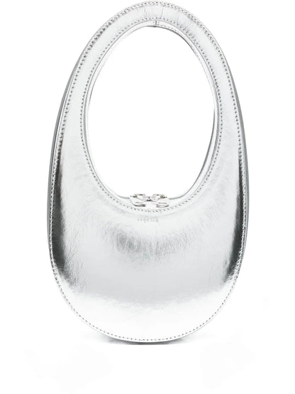 Copernioval-frame leather shoulder bag