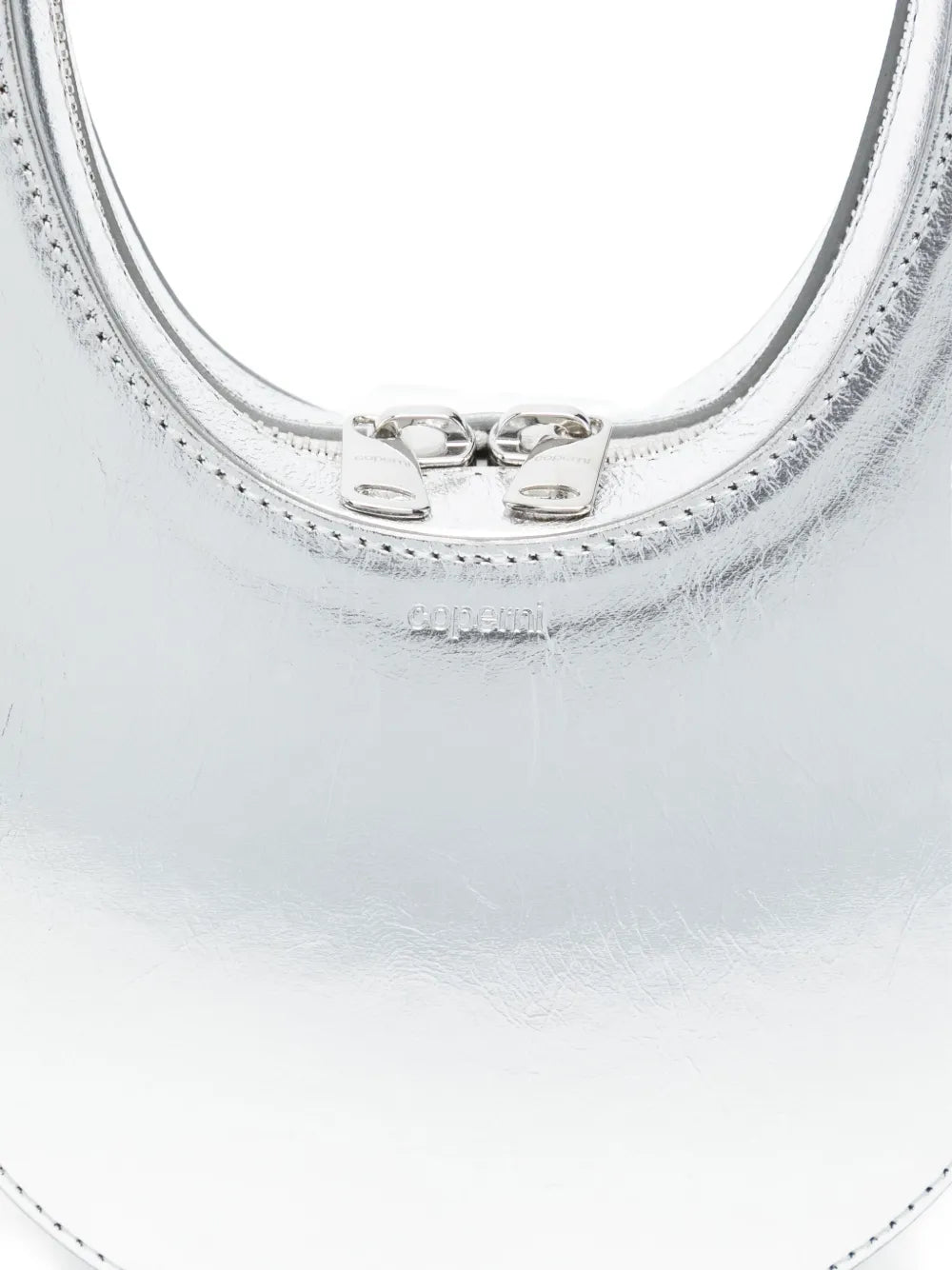 Copernioval-frame leather shoulder bag