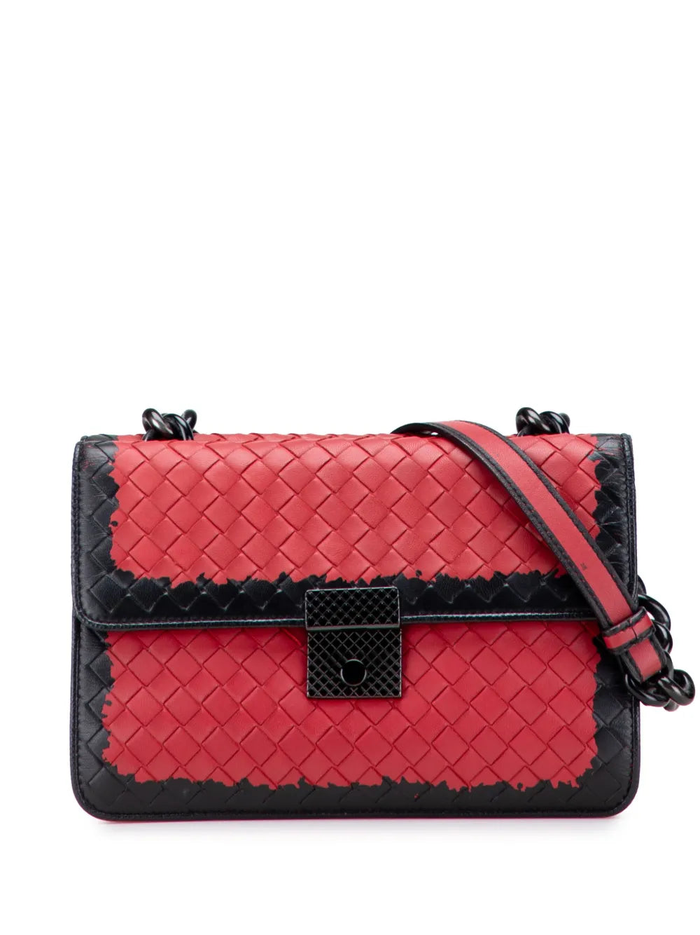 Pre-OwnedBottega Veneta Pre-Owned2012-2025 Nappa Intrecciato Glass shoulder bag