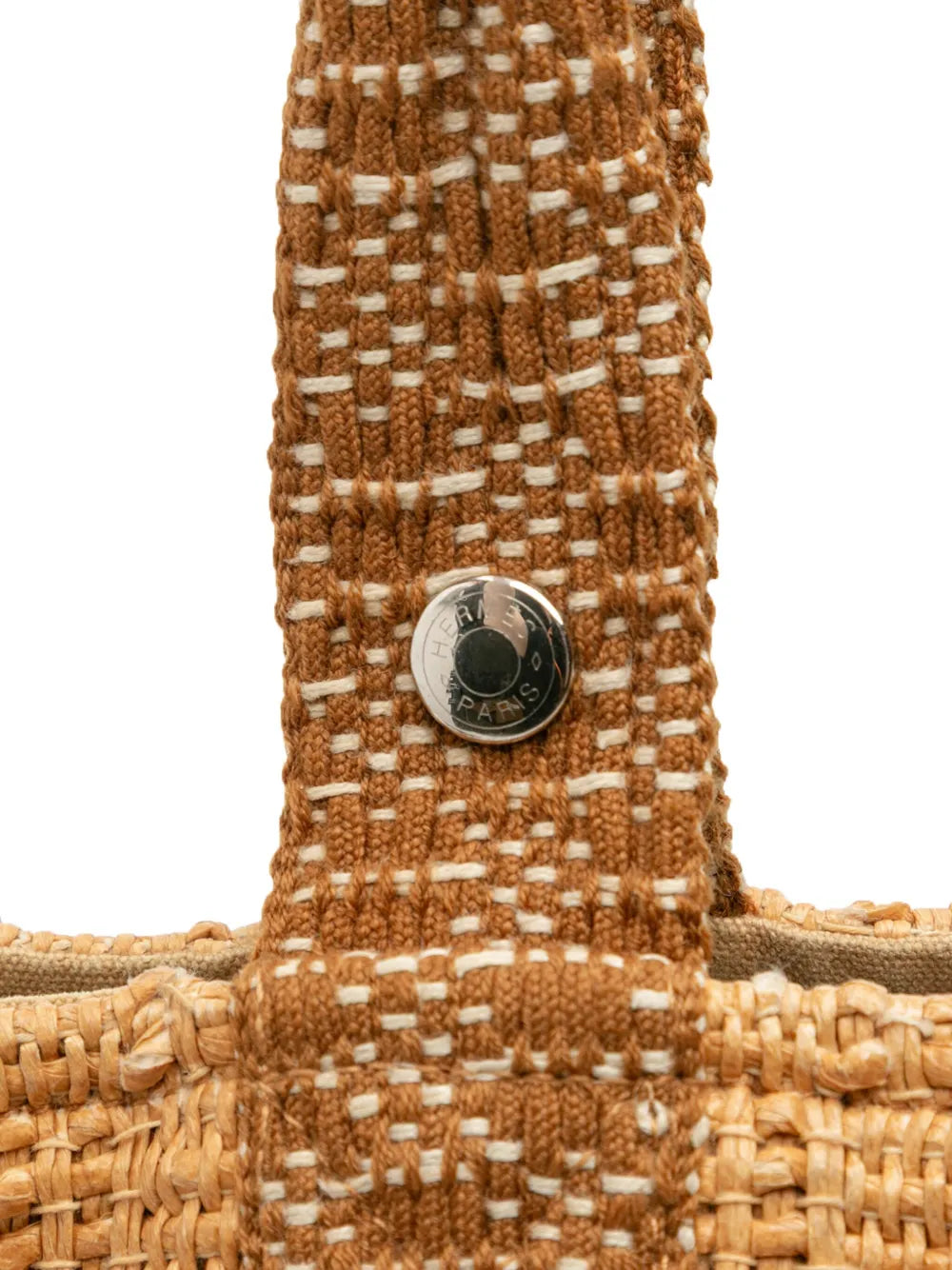 Pre-OwnedHermre-Owned1990-2010 Woven Straw Saxo MM bucket bag