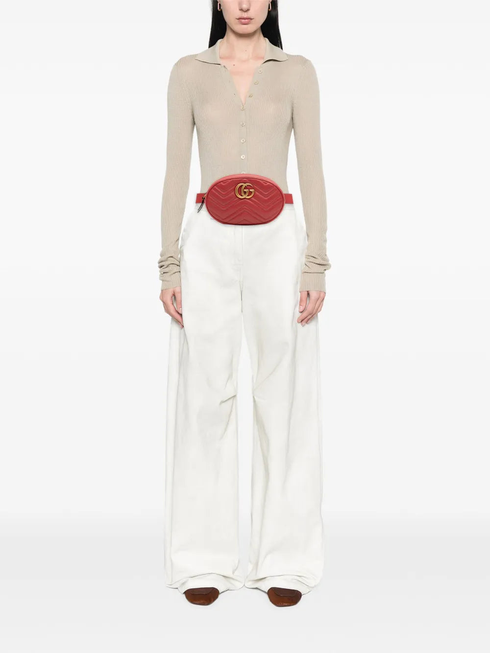 Pre-OwnedGucci Pre-Owned2016-2025 Small GG Marmont Matelasse Leather belt bag