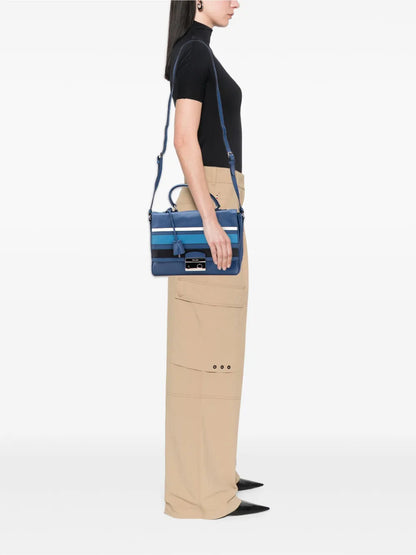 Pre-OwnedPrada Pre-Owned2000-2025 Saffiano Righe Sound Lock satchel