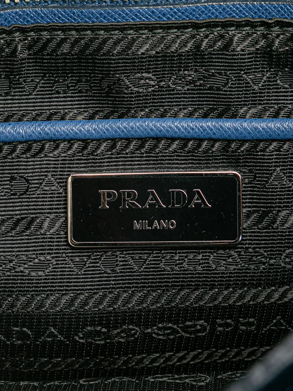 Pre-OwnedPrada Pre-Owned2000-2025 Saffiano Righe Sound Lock satchel