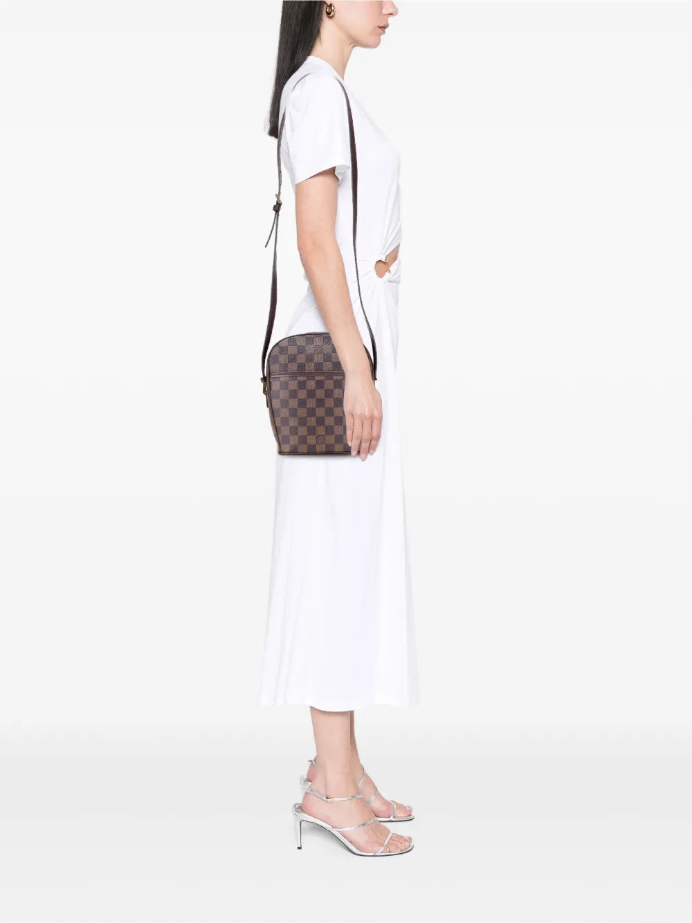 Pre-OwnedLouis Vuitton Pre-Owned2008 Damier Ebene Ipanema PM crossbody bag