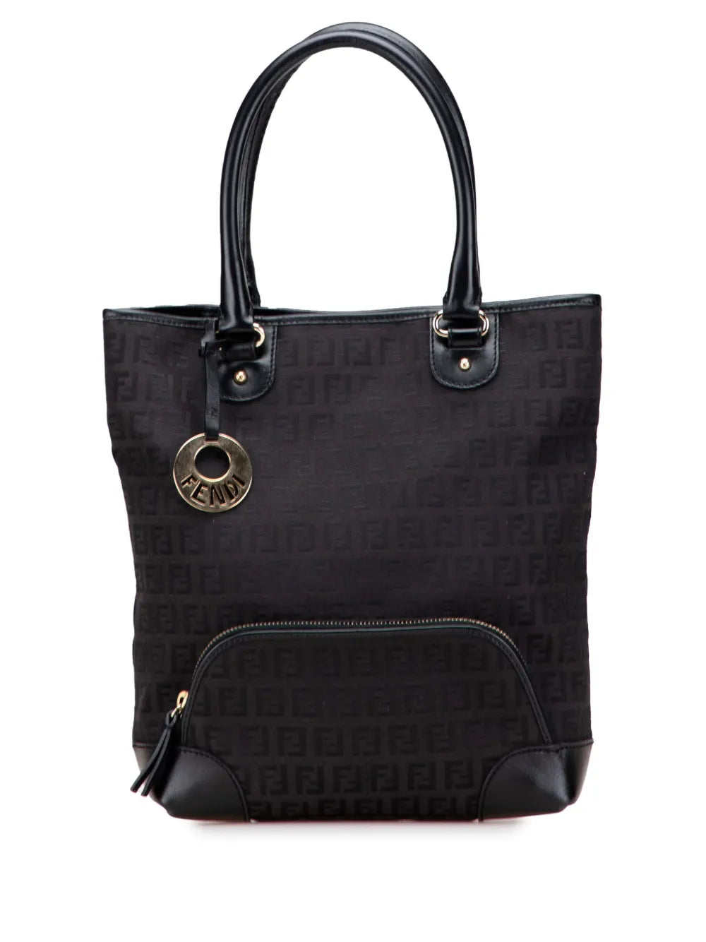 Pre-OwnedFendi Pre-Owned2000-2010 Zucchino Canvas Chef Front Pocket Shopping tote bag