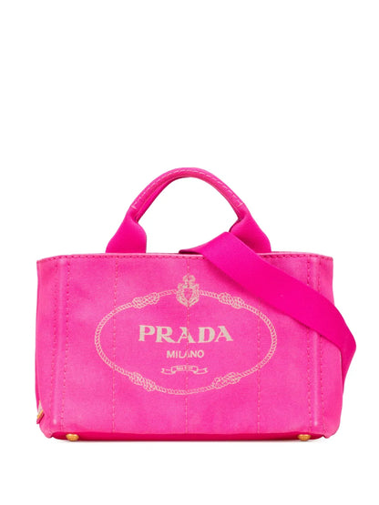 Pre-OwnedPrada Pre-Owned2013-2025 Small Canvas Canapa Logo satchel floriamart.shop