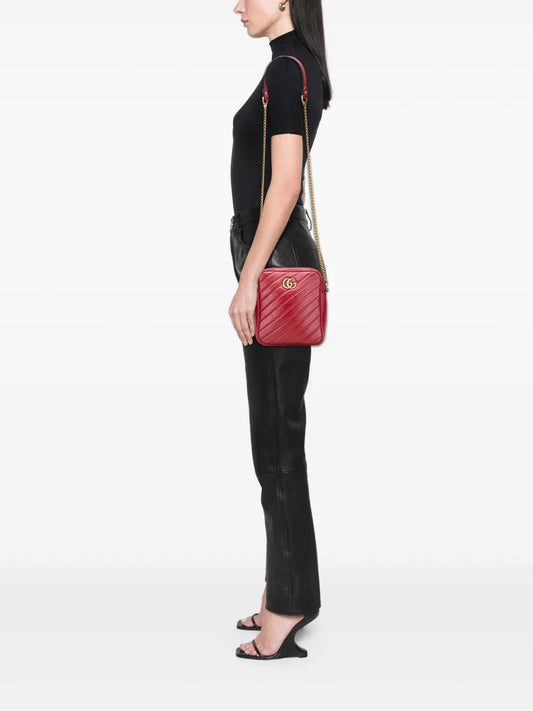 Pre-OwnedGucci Pre-Owned2016-2025 GG Marmont Matelasse Leather Double Zip crossbody bag