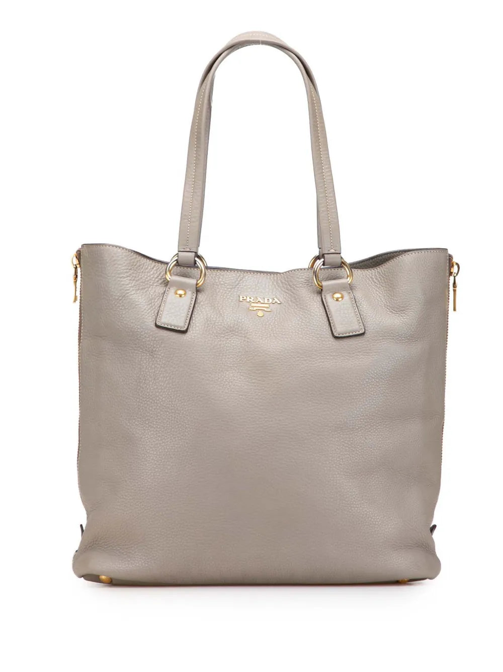 Pre-OwnedPrada Pre-Owned2013-2025 Vitello Daino Side Zip Shopper tote bag