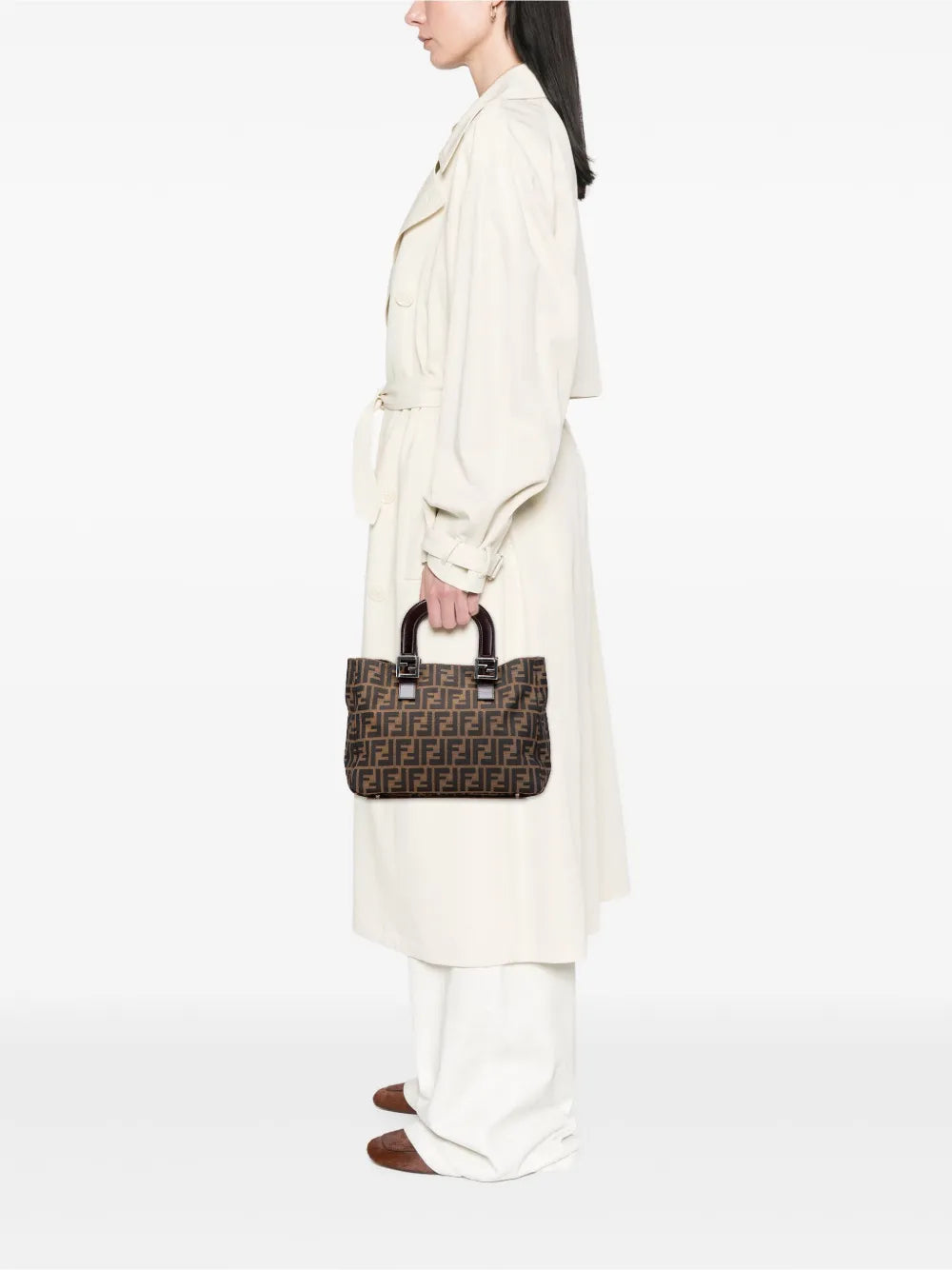Pre-OwnedFendi Pre-Owned20th Century Small Zucca Canvas Twins tote bag