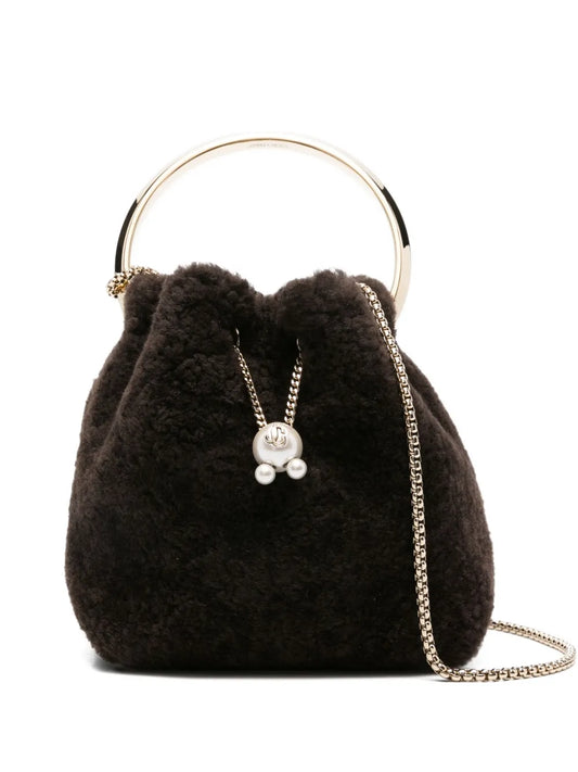 Jimmy ChooBon Bon pearl-embellished mini bag