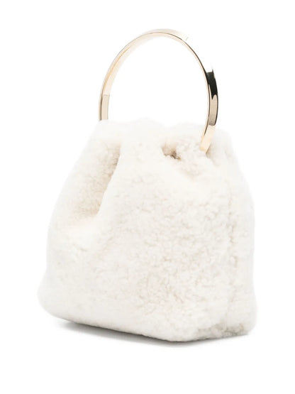 Jimmy ChooBon Bon pearl-embellished ring-handle mini bag