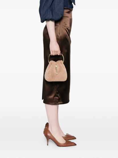 Jimmy ChooBon Bon pearl-embellished ring-handle bag
