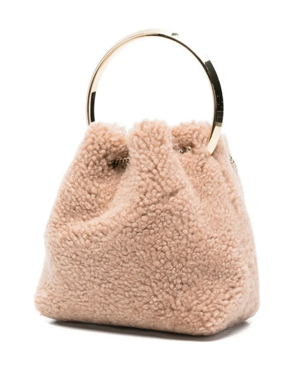 Jimmy ChooBon Bon pearl-embellished ring-handle bag