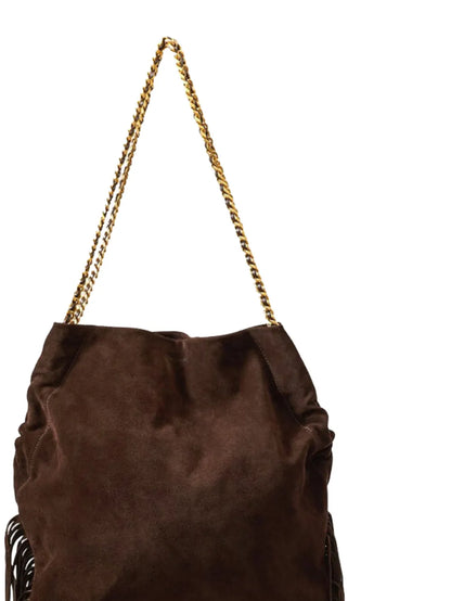 Veronica BeardSlouch fringed suede shoulder bag