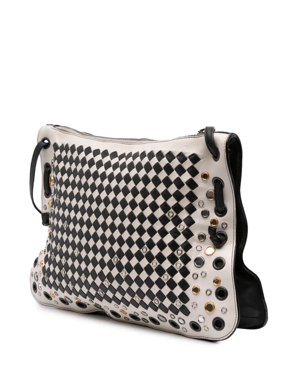 Pre-OwnedBottega Veneta Pre-Owned2012-2025 Nappa Intrecciato Check Grommet Palio crossbody bag