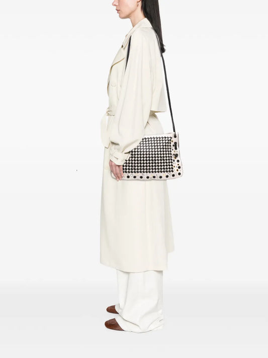 Pre-OwnedBottega Veneta Pre-Owned2012-2025 Nappa Intrecciato Check Grommet Palio crossbody bag
