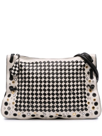 Pre-OwnedBottega Veneta Pre-Owned2012-2025 Nappa Intrecciato Check Grommet Palio crossbody bag
