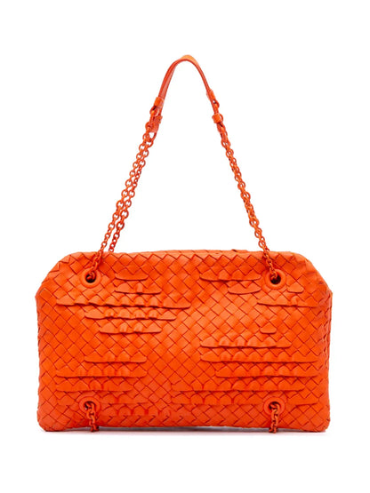 Pre-OwnedBottega Veneta Pre-Owned2012-2025 Nappa Intrecciato Ruffle Duo shoulder bag