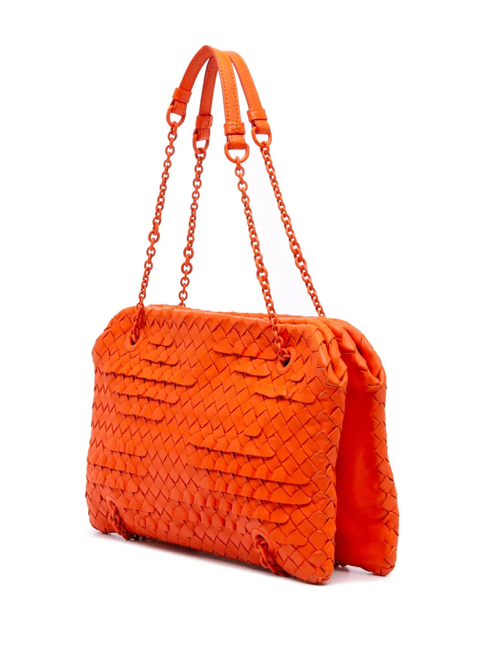 Pre-OwnedBottega Veneta Pre-Owned2012-2025 Nappa Intrecciato Ruffle Duo shoulder bag