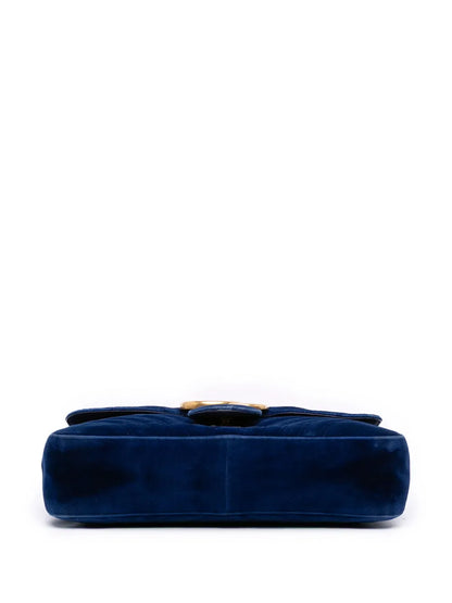 Pre-OwnedGucci Pre-Owned2016-2025 Medium GG Marmont Matelasse Velvet Flap crossbody bag