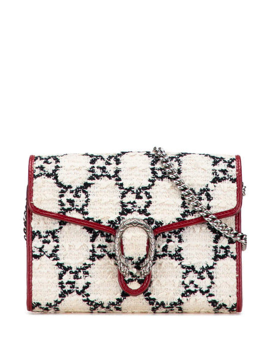 Pre-OwnedGucci Pre-Owned2000-2015 Mini GG Tweed Dionysus Wallet on Chain crossbody bag