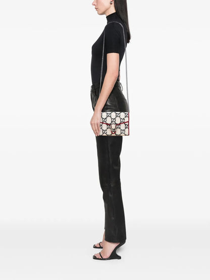 Pre-OwnedGucci Pre-Owned2000-2015 Mini GG Tweed Dionysus Wallet on Chain crossbody bag