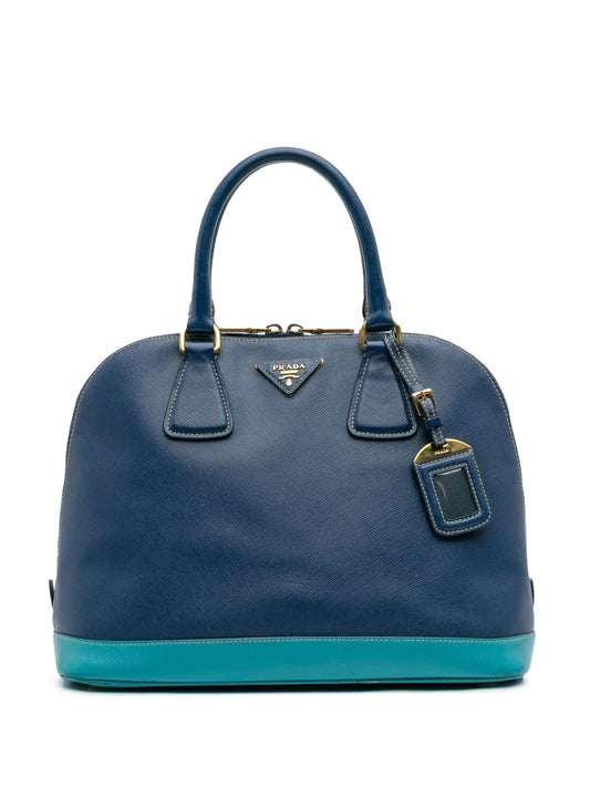 Pre-OwnedPrada Pre-Owned2000-2025 Bicolor Saffiano Lux Promenade Dome handbag