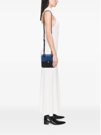 Pre-OwnedPrada Pre-Owned2000-2025 Bicolor Saffiano Cuir Flap crossbody bag