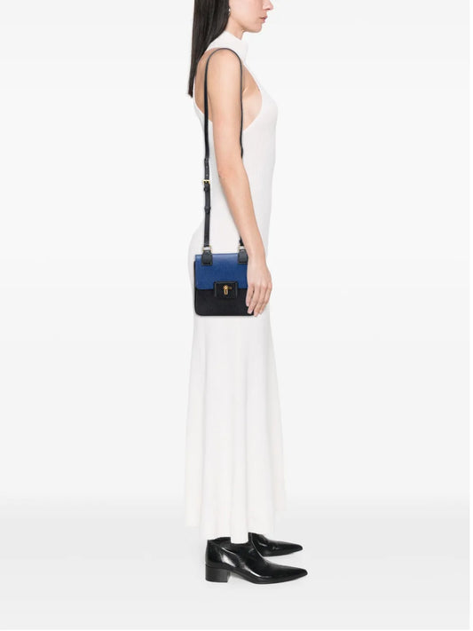 Pre-OwnedPrada Pre-Owned2000-2025 Bicolor Saffiano Cuir Flap crossbody bag
