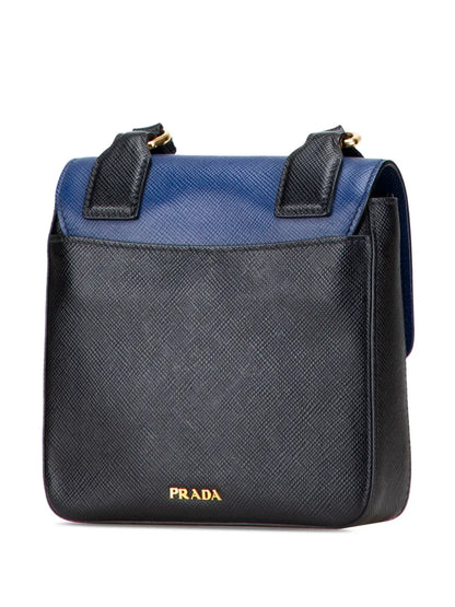 Pre-OwnedPrada Pre-Owned2000-2025 Bicolor Saffiano Cuir Flap crossbody bag