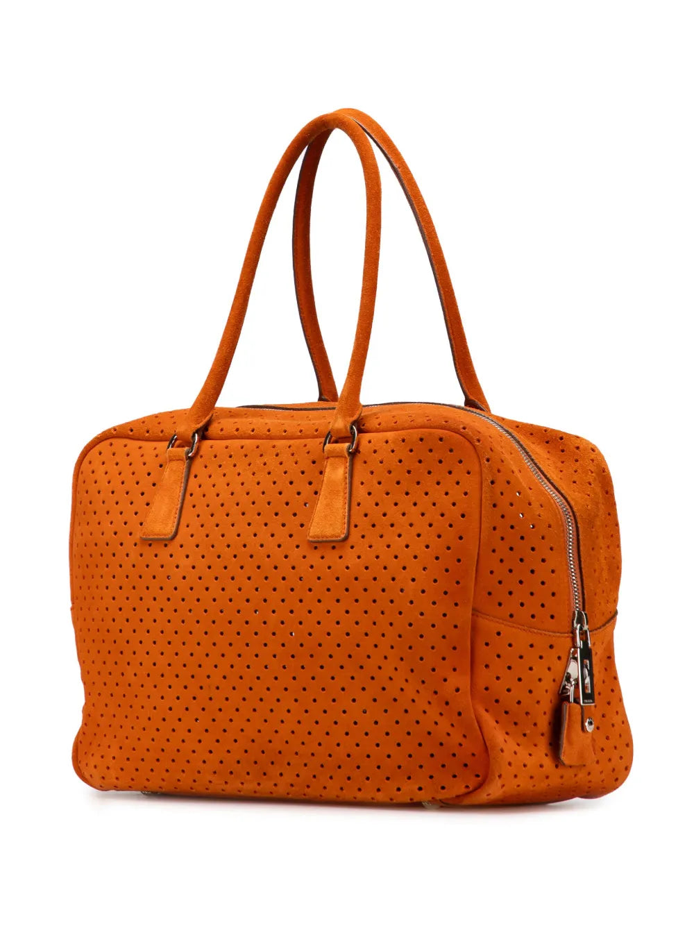Pre-OwnedPrada Pre-Owned2010-2025 Scamosciato Perforated Bauletto shoulder bag