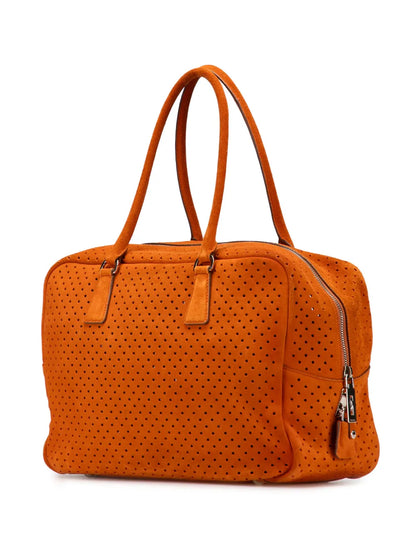 Pre-OwnedPrada Pre-Owned2010-2025 Scamosciato Perforated Bauletto shoulder bag