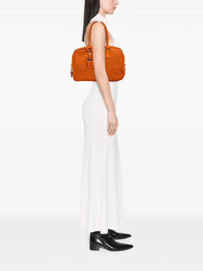 Pre-OwnedPrada Pre-Owned2010-2025 Scamosciato Perforated Bauletto shoulder bag