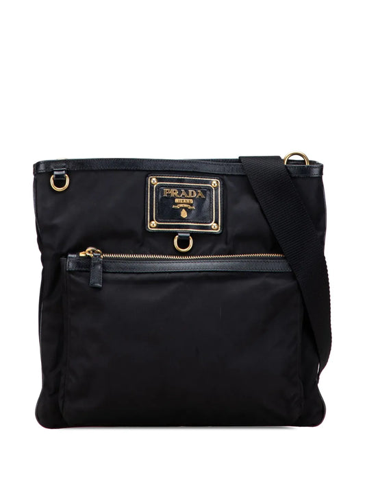 Pre-OwnedPrada Pre-Owned2013-2025 Saffiano Trimmed Tessuto Snap crossbody bag floriamart.shop