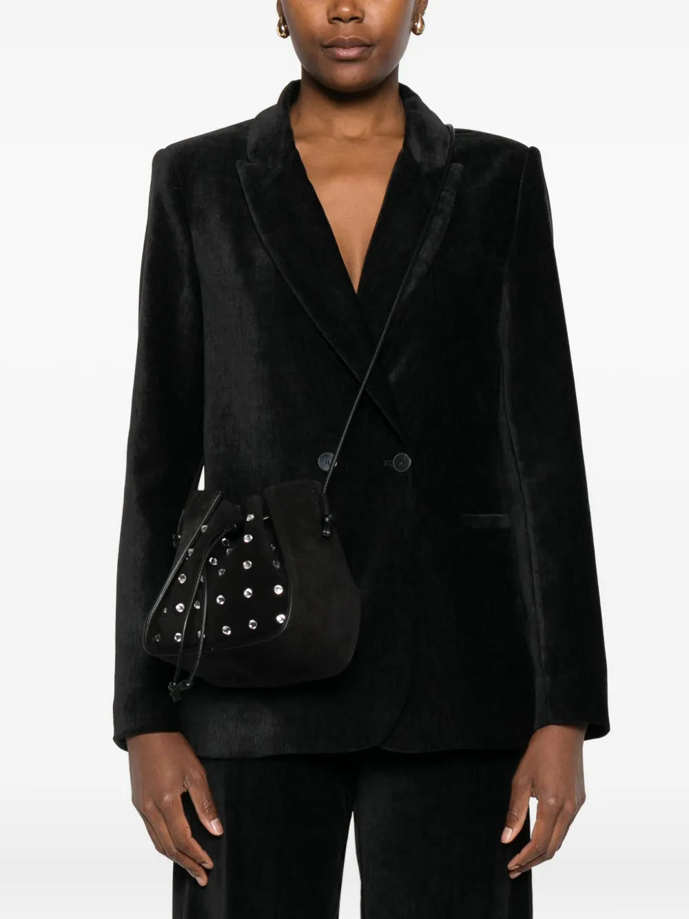 Forte ForteMy Pepita crystal-embellished bucket bag floriamart.shop