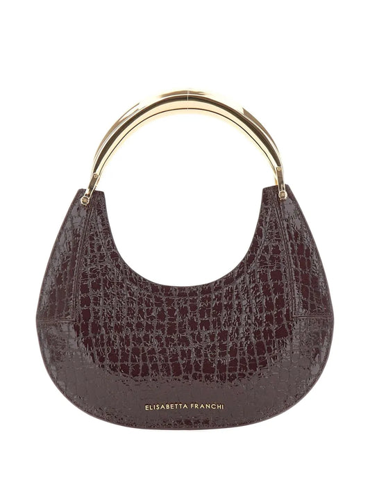 Elisabetta FranchiHobo crocodile-effect jewel-handle tote bag floriamart.shop