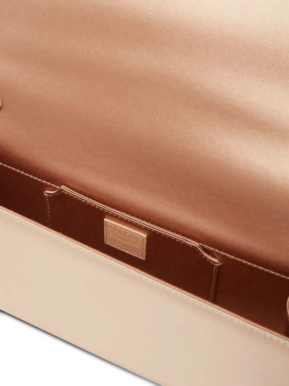 Malone SouliersViven crystal-embellished satin clutch