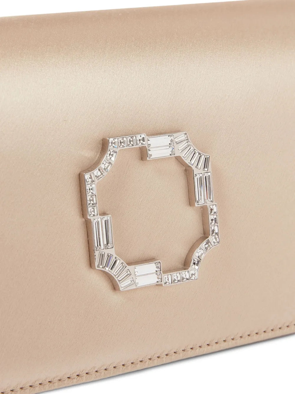 Malone SouliersViven crystal-embellished satin clutch