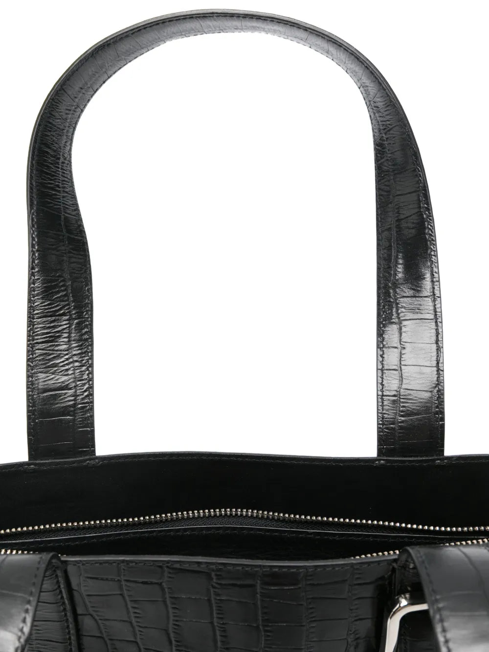 Corderacrocodile-embossed shoulder bag