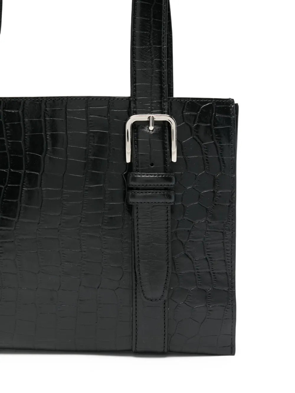 Corderacrocodile-embossed shoulder bag