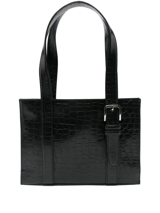Corderacrocodile-embossed shoulder bag