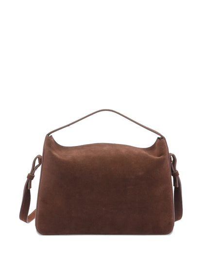 Aesther Ekmetop-handle suede-leather shoulder bag