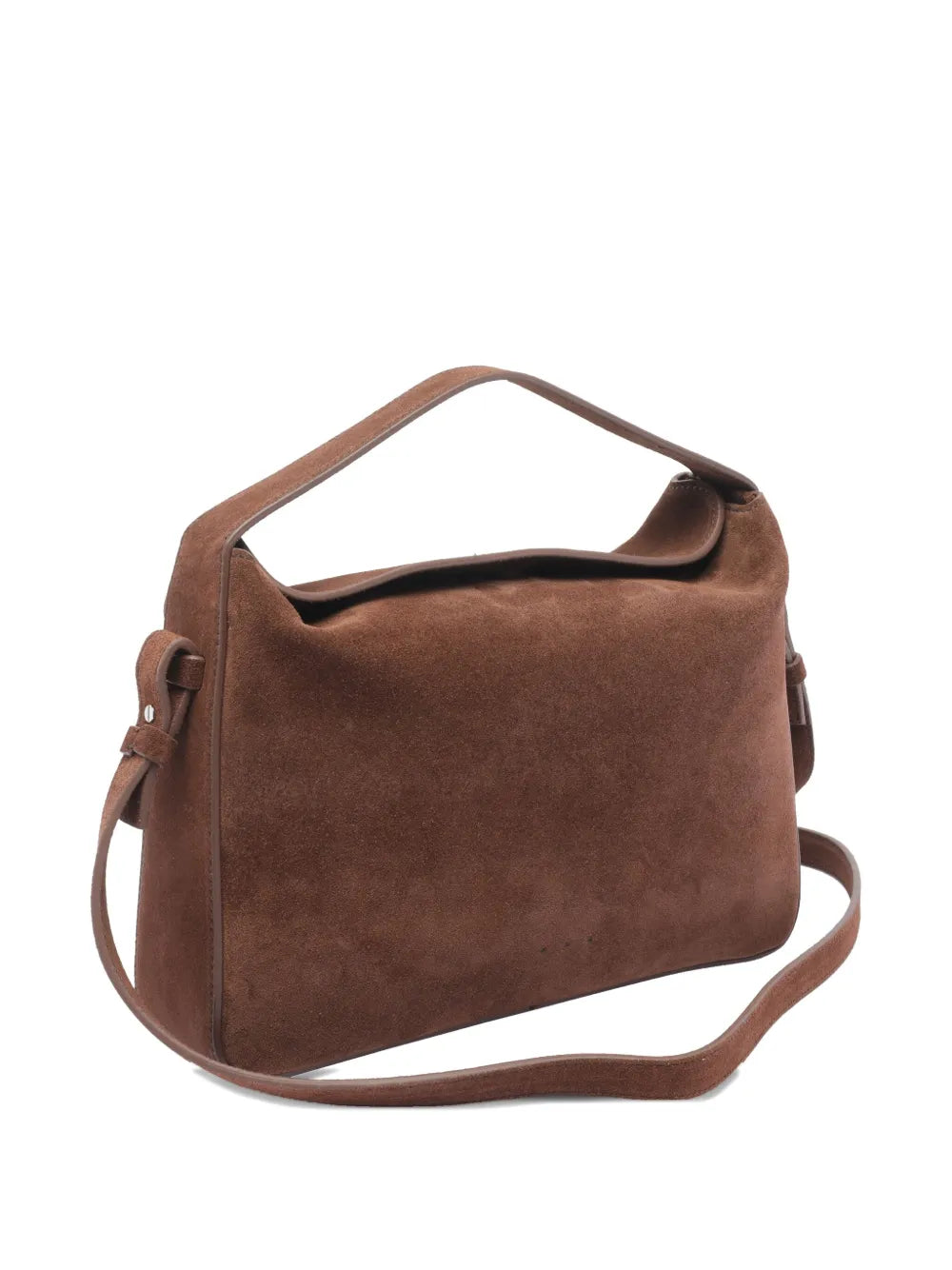 Aesther Ekmetop-handle suede-leather shoulder bag