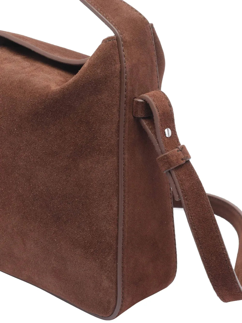 Aesther Ekmetop-handle suede-leather shoulder bag