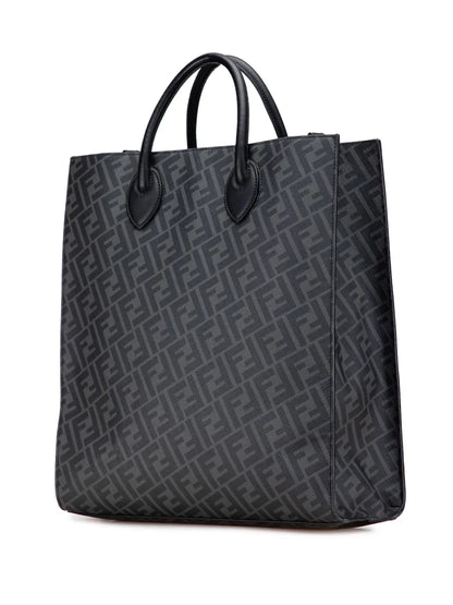 Pre-OwnedFendi Pre-Owned2010-2025 Zucca Coated Canvas Diagonal Shopping Tote satchel