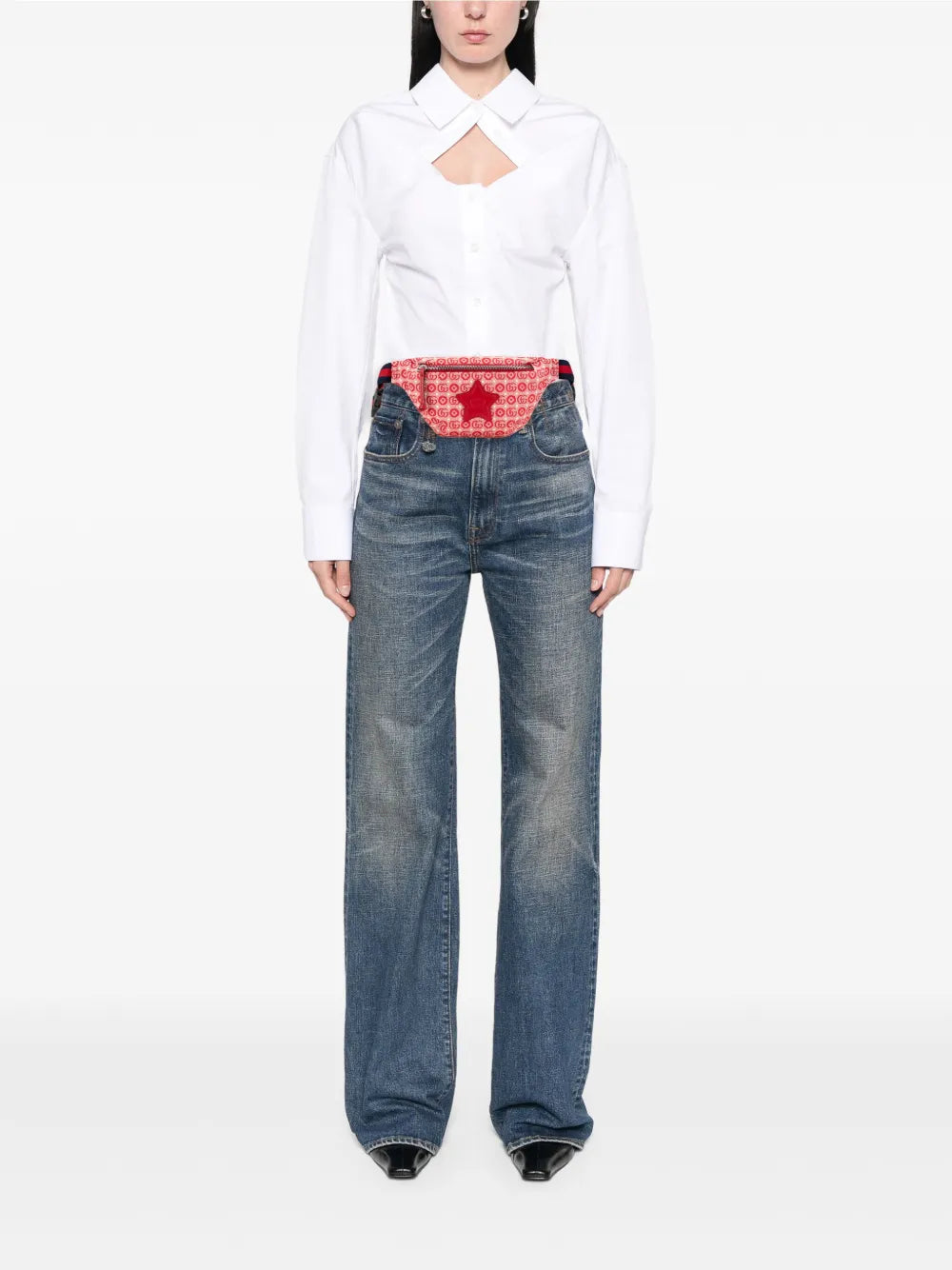 Pre-OwnedGucci Pre-Owned2000-2015 Kids GG Canvas Star belt bag floriamart.shop