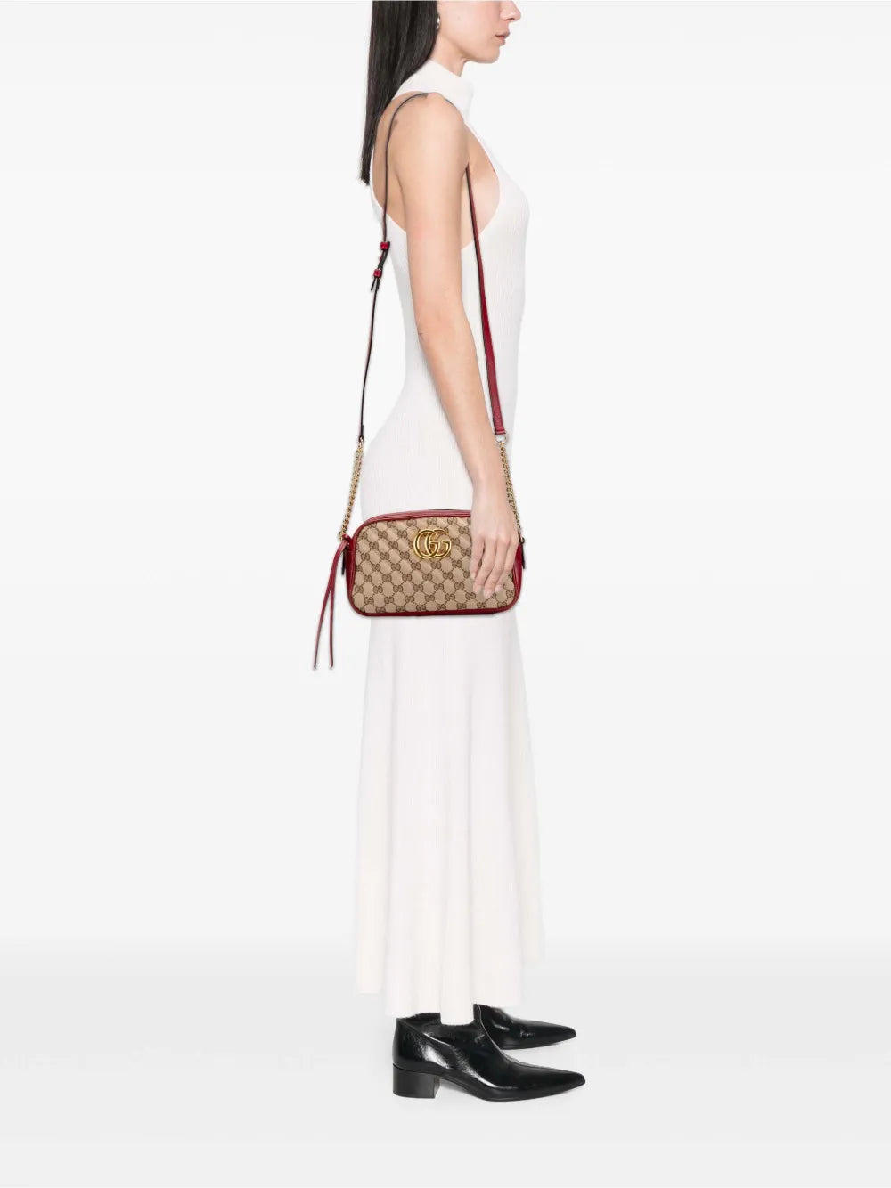Pre-OwnedGucci Pre-Owned2016-2025 Small GG Marmont Matelasse Canvas crossbody bag