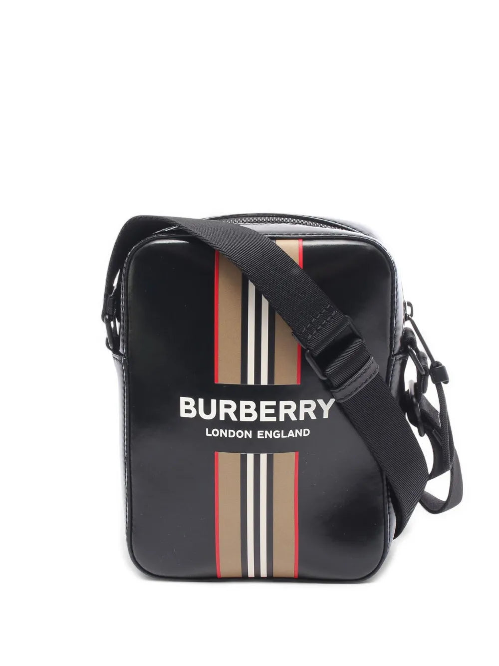 Pre-OwnedBurberry Pre-Owned2018-2025 Coated Canvas Striped Thornton crossbody bag